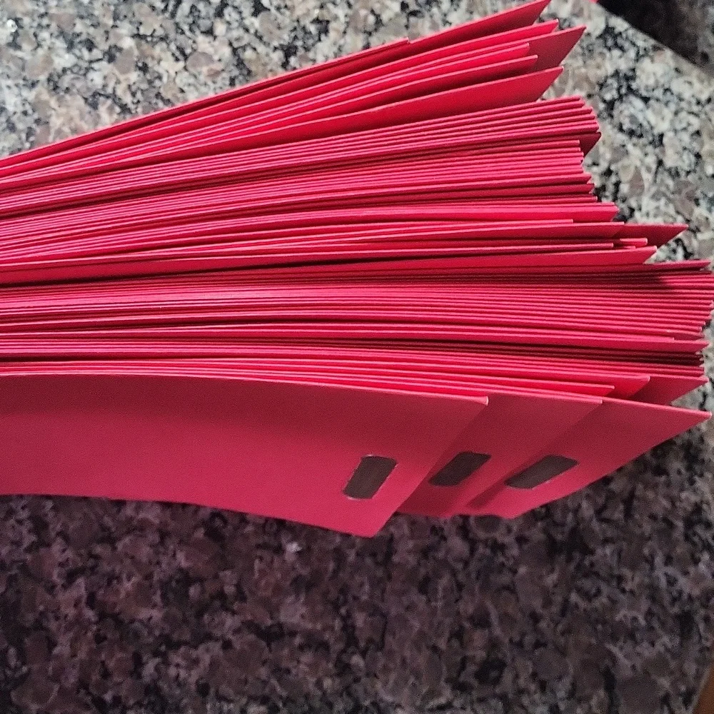 Pendaflex #31319 lot of 65 Red fastner LEGAL size File Folders tab new open box